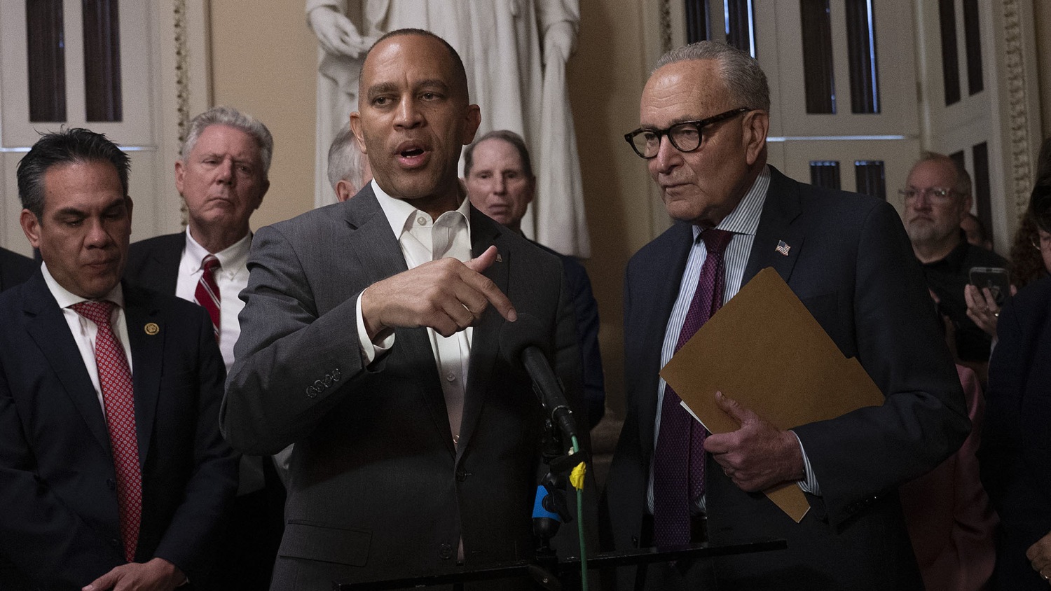 Schumer and Jeffries say Trump should not blame Democrats for death of Charlie Kirk