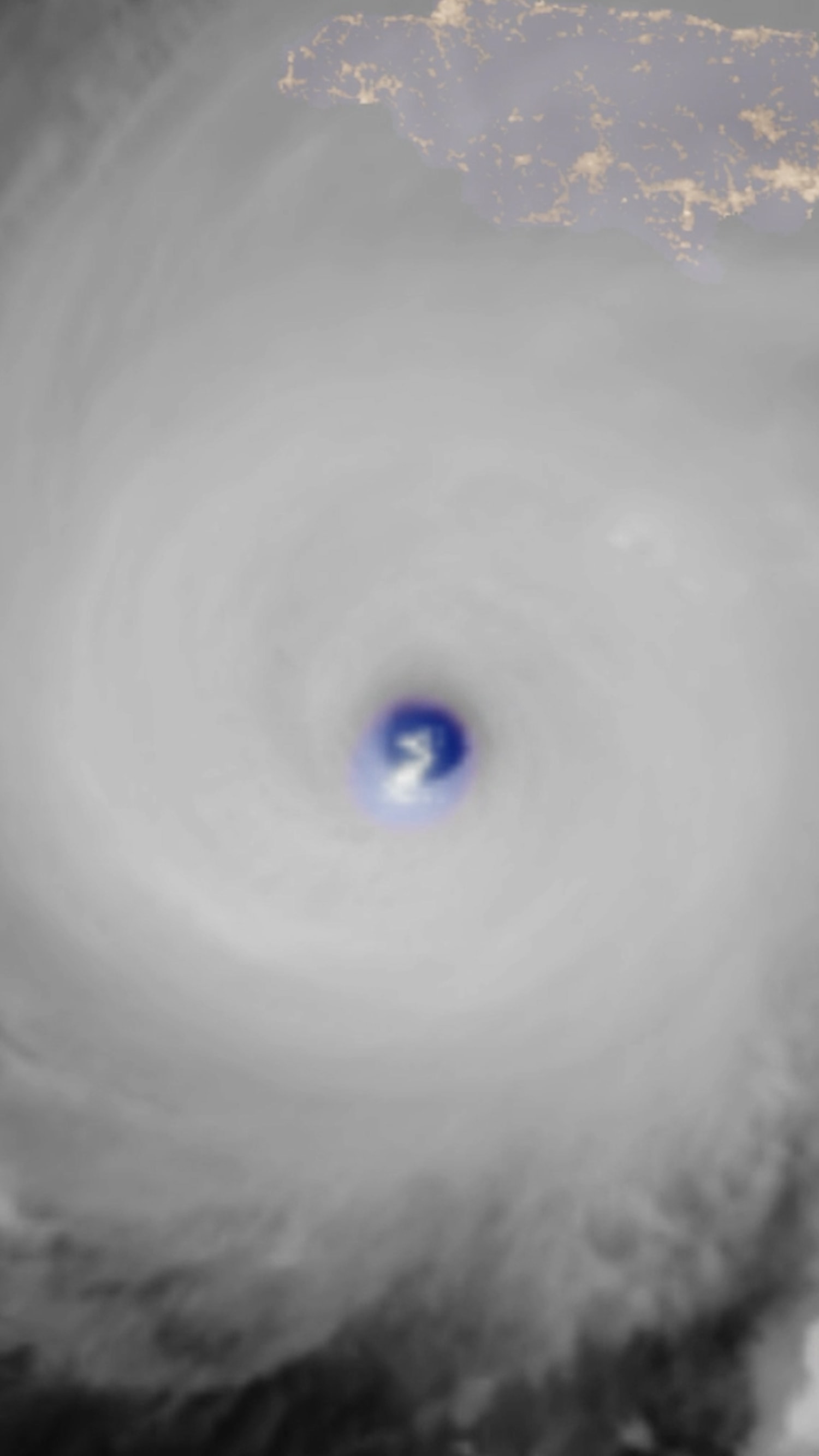 Video shows lightning inside Hurricane Melissa's eye