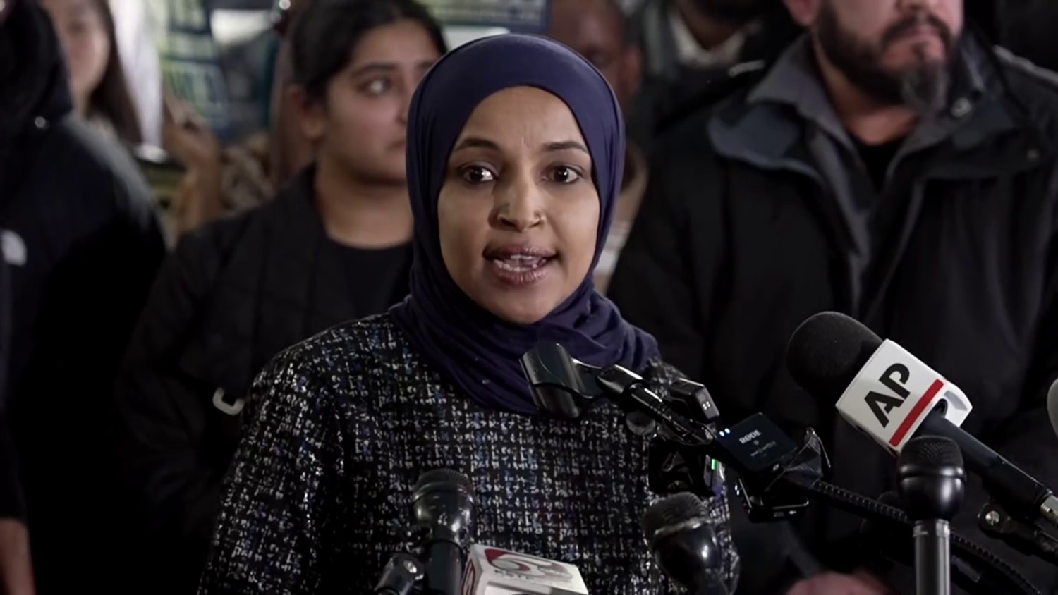 Rep. Ilhan Omar speaks after assault during town hall