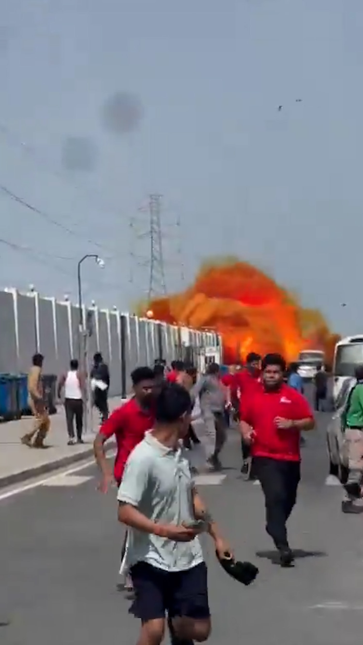 Falling missile debris explosion in Doha, Qatar