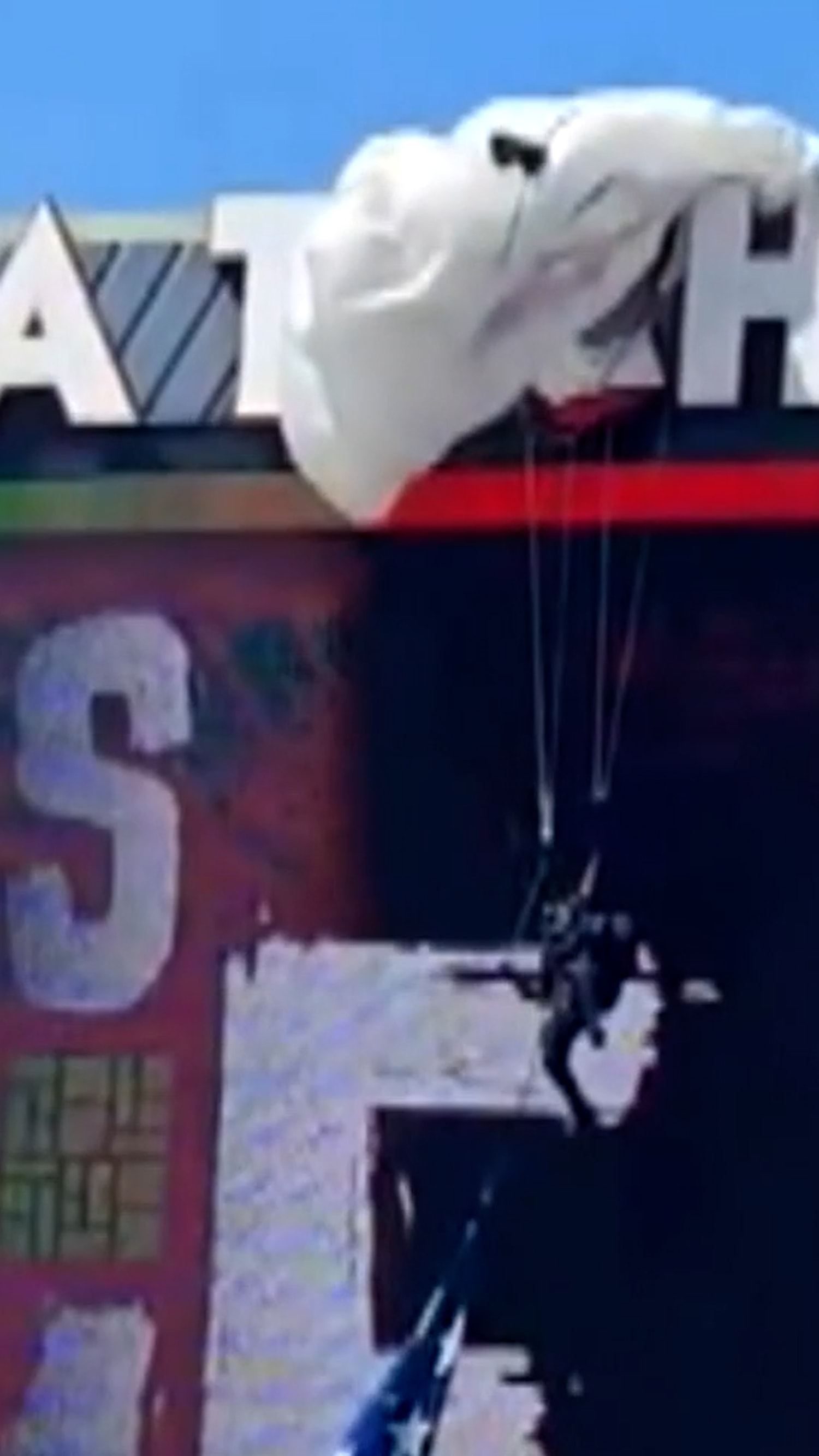 Skydiver crashes into scoreboard during game at Virginia Tech