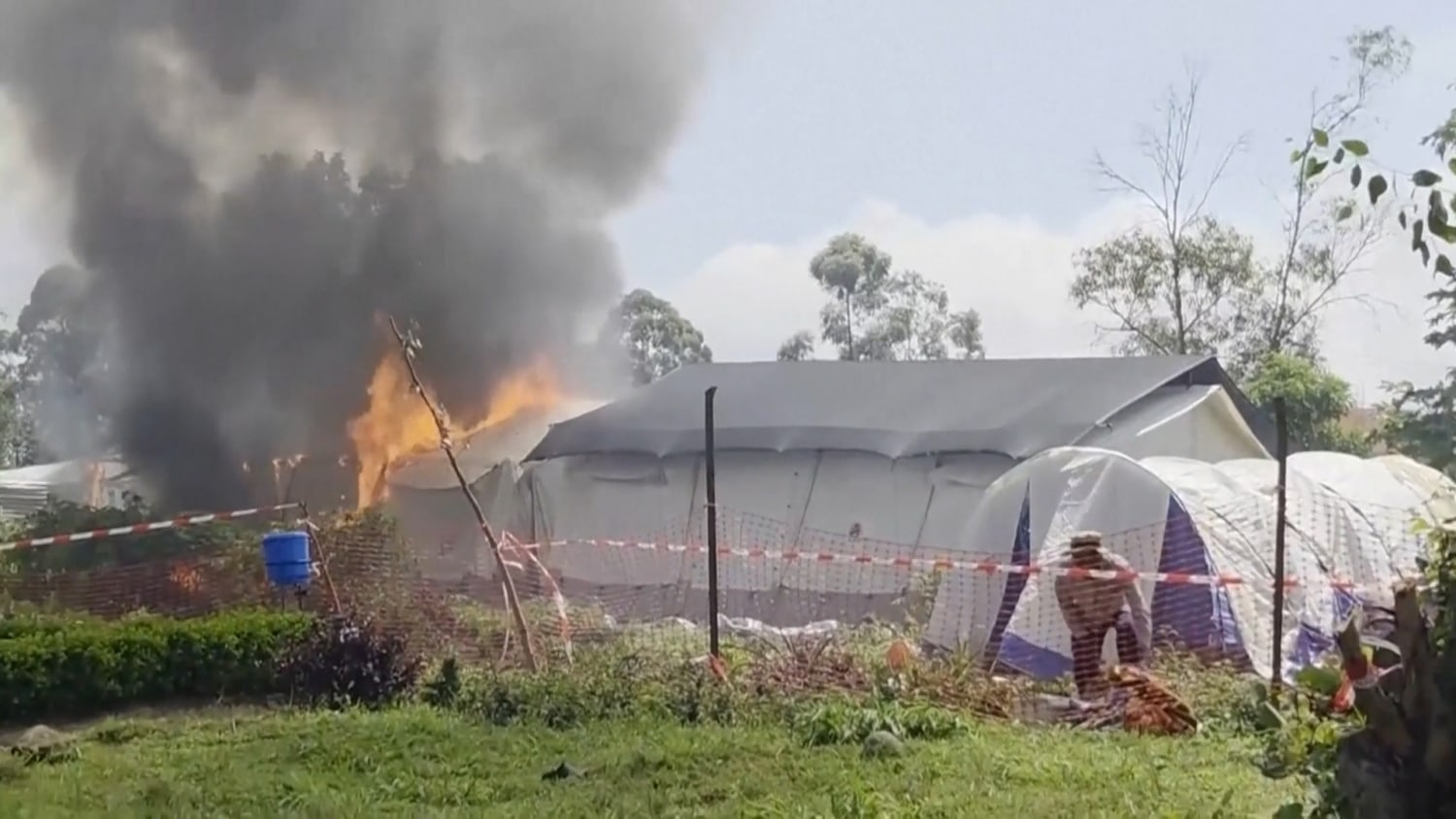 Ebola treatment center set alight in Congo