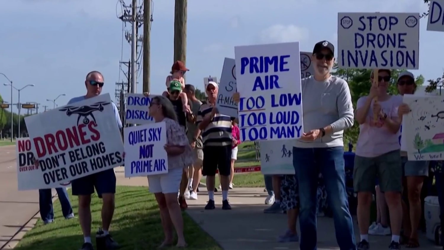 Richardson residents protest delivery drone flights