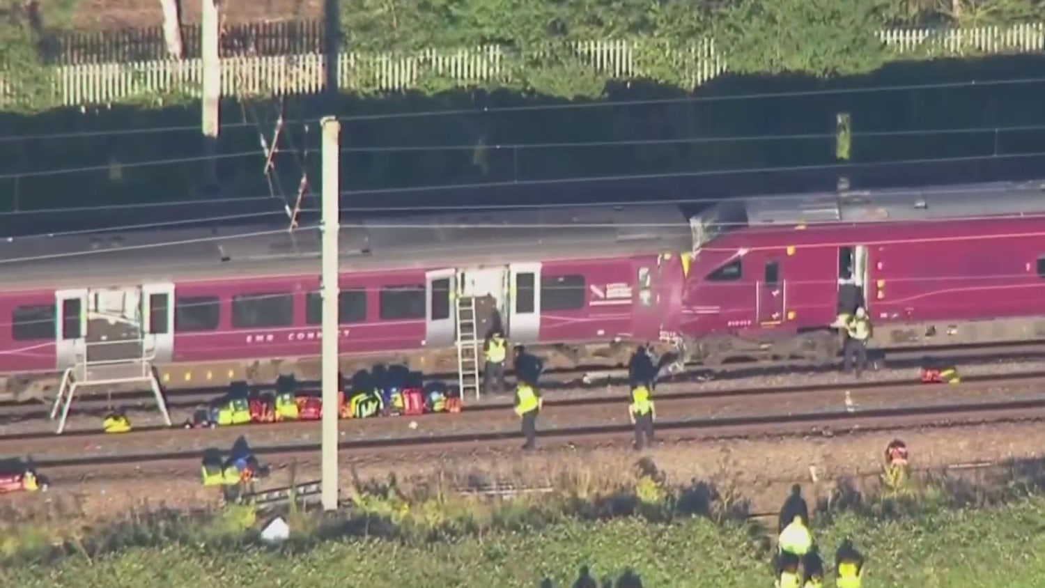 1 person killed, dozens injured after two trains collide north of London