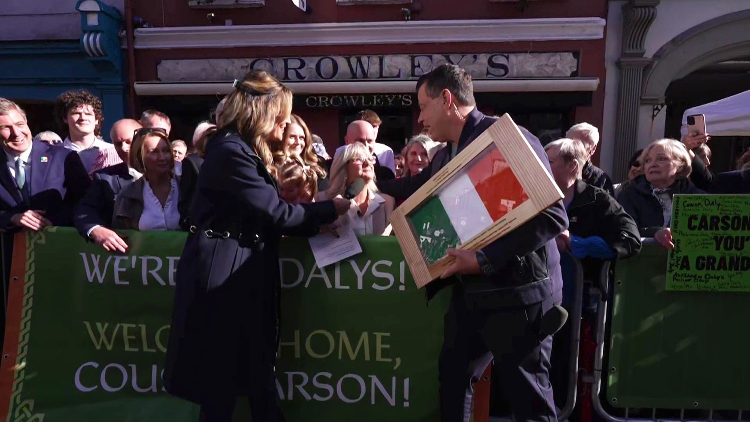 today.com - Carson Greeted In Ireland By Group of Dalys After Learning Details of His Family History From the 1800s