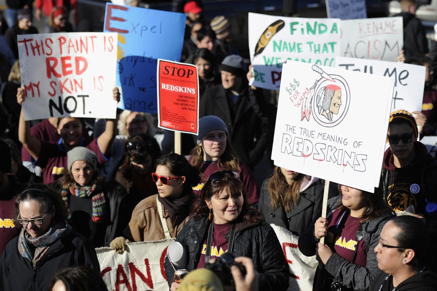 American Indian Movement protests Washington Redskins