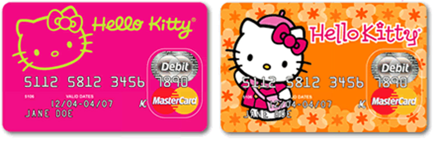 Girls go from Hello Kitty to hello debit card