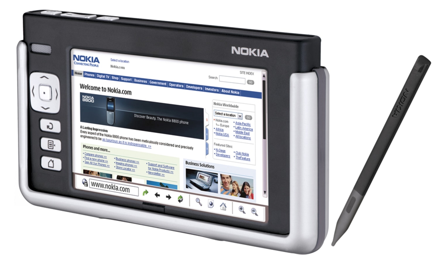 Decremento empieza la acción retirada Nokia unveils hand-held Internet tablet