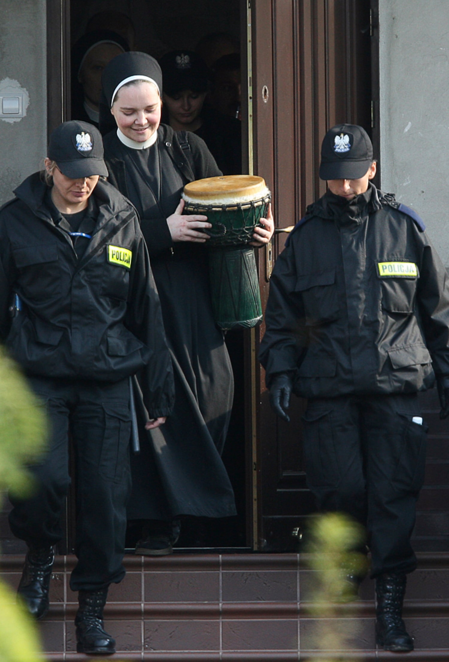 2 nuns being searched by police