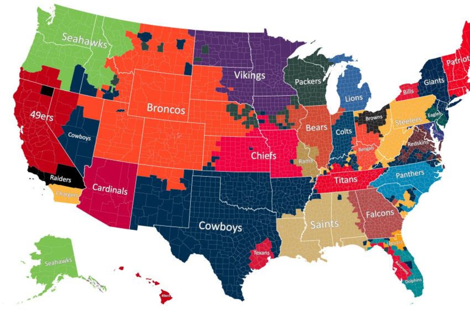 NFL Map, Teams