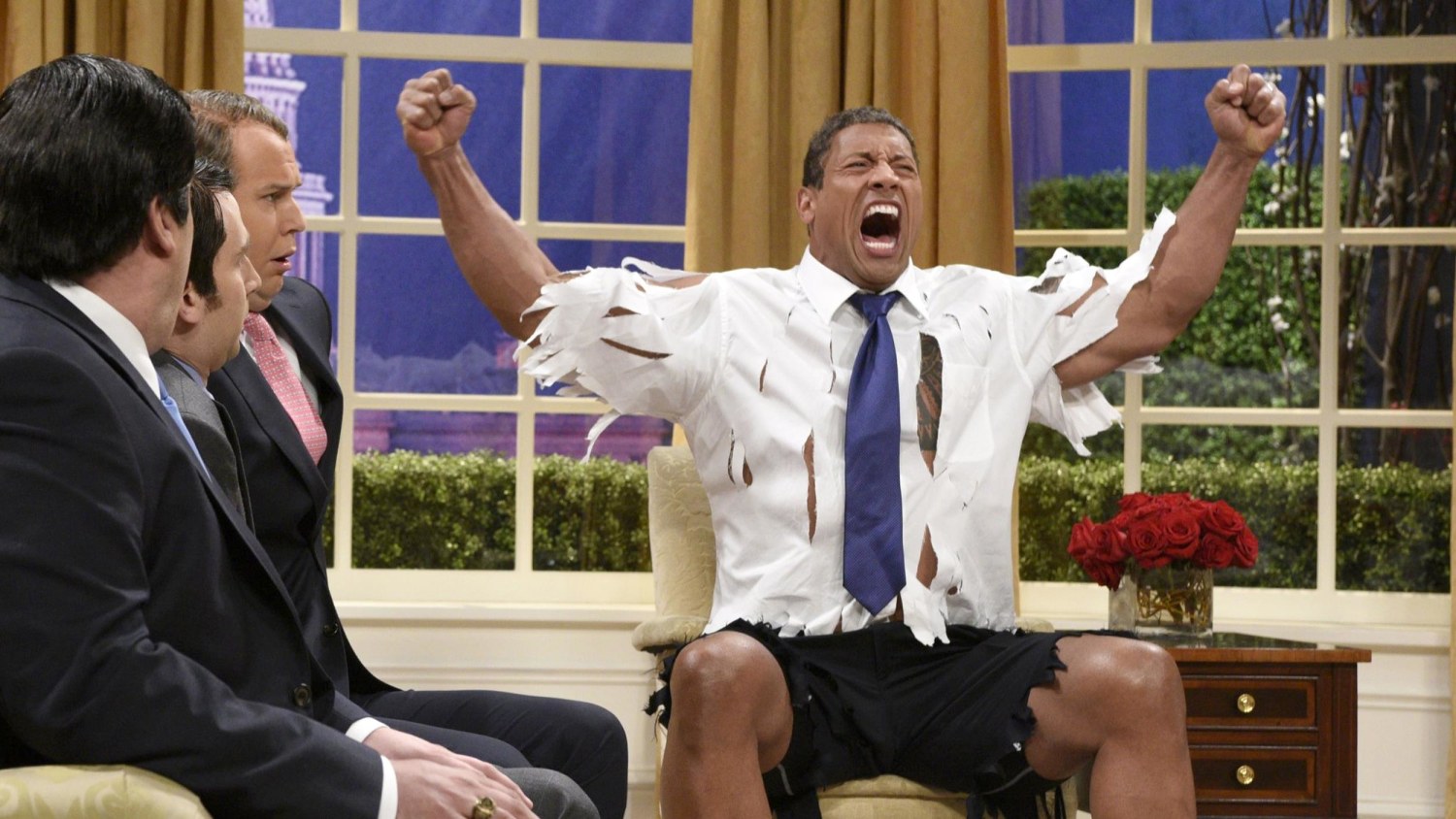 Dwayne Johnson plays a beefed-up Obama on 'SNL