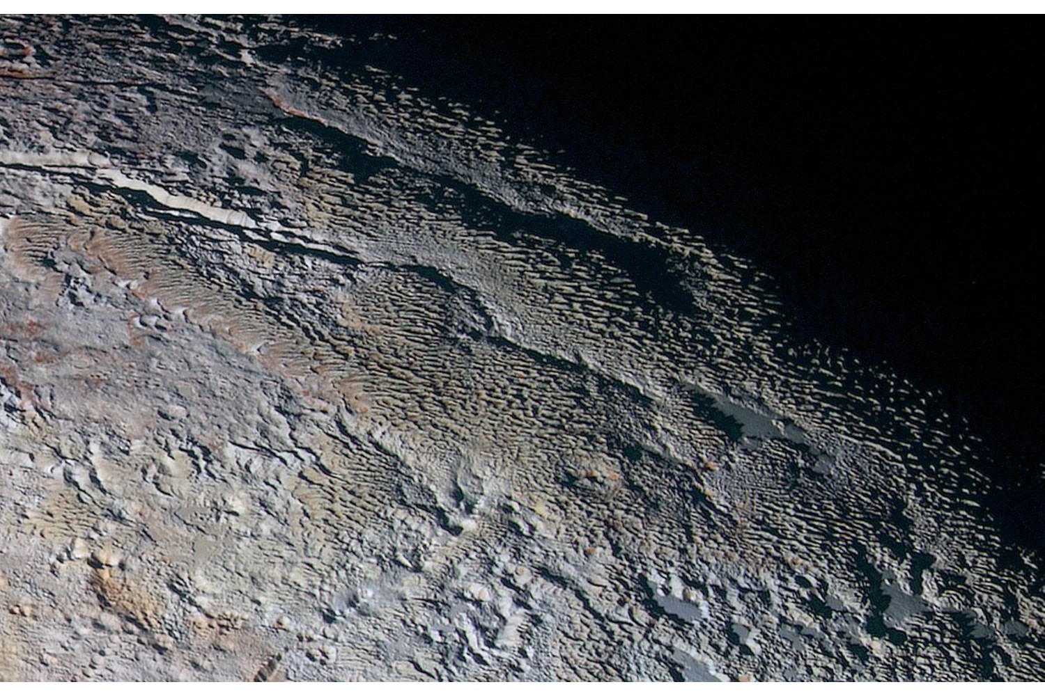 Pluto Close-Ups Show 'Snakeskin' Texture of Dwarf Planet's Surface