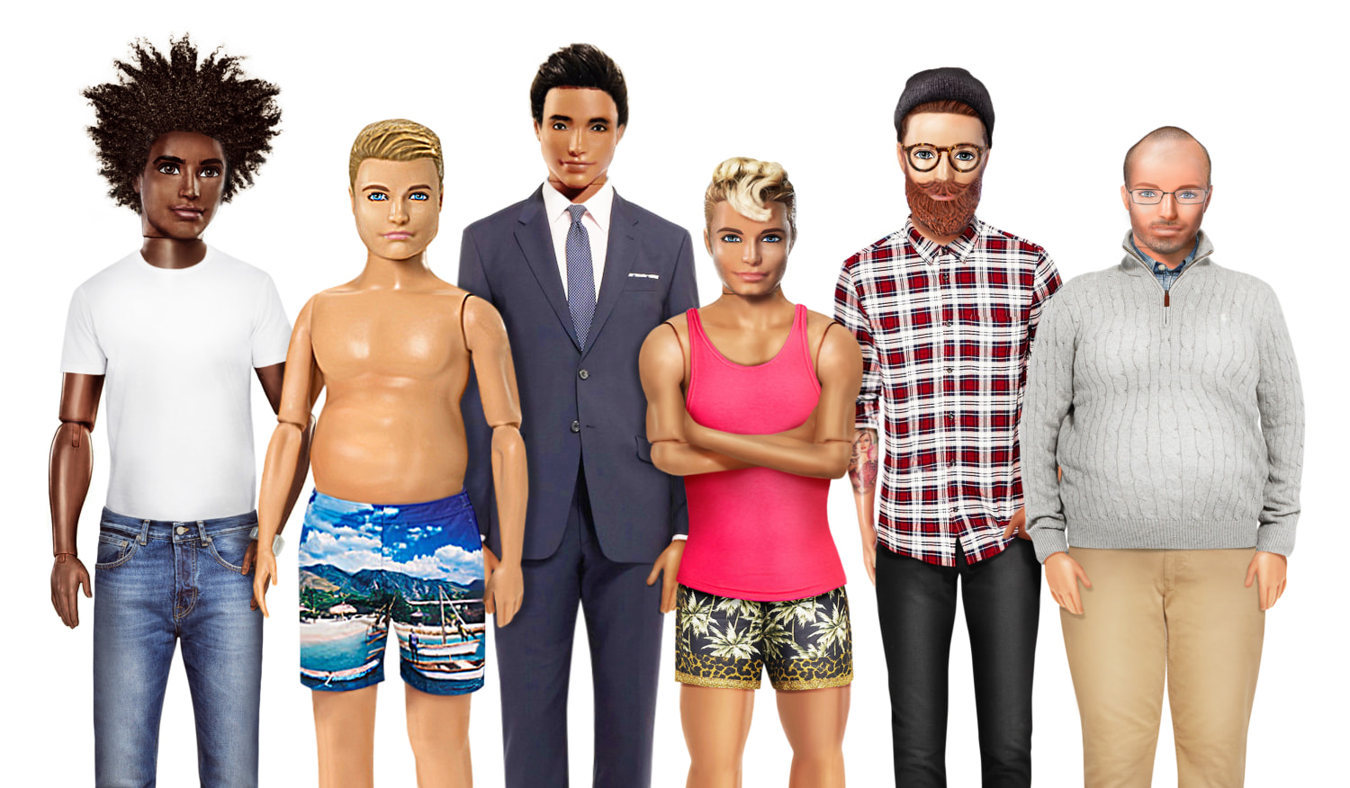 beau Ken gets 'Dad bod,' hipster from shopping site Lyst