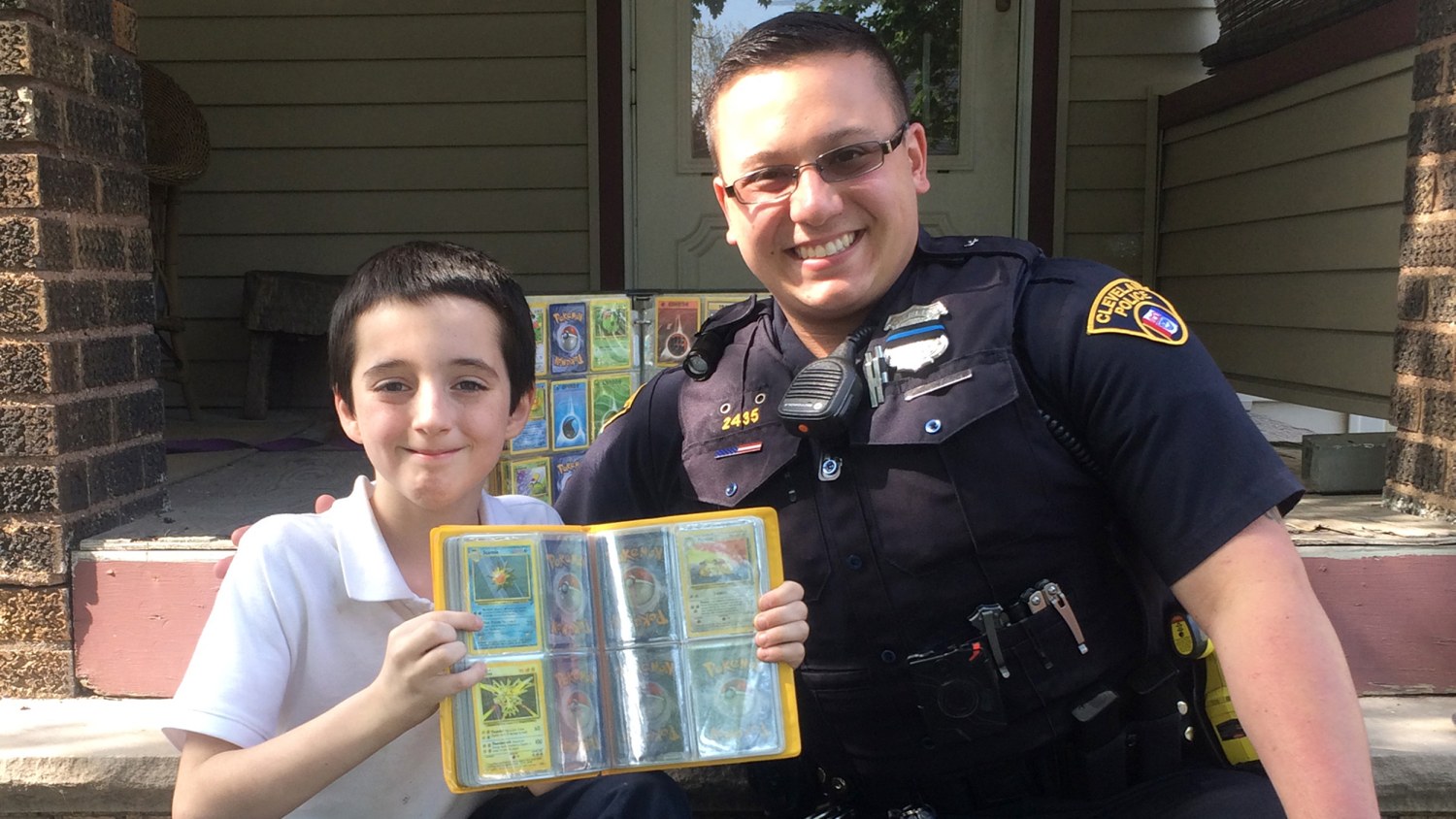 Cop gives Pokemon cards to boy whose collection was stolen