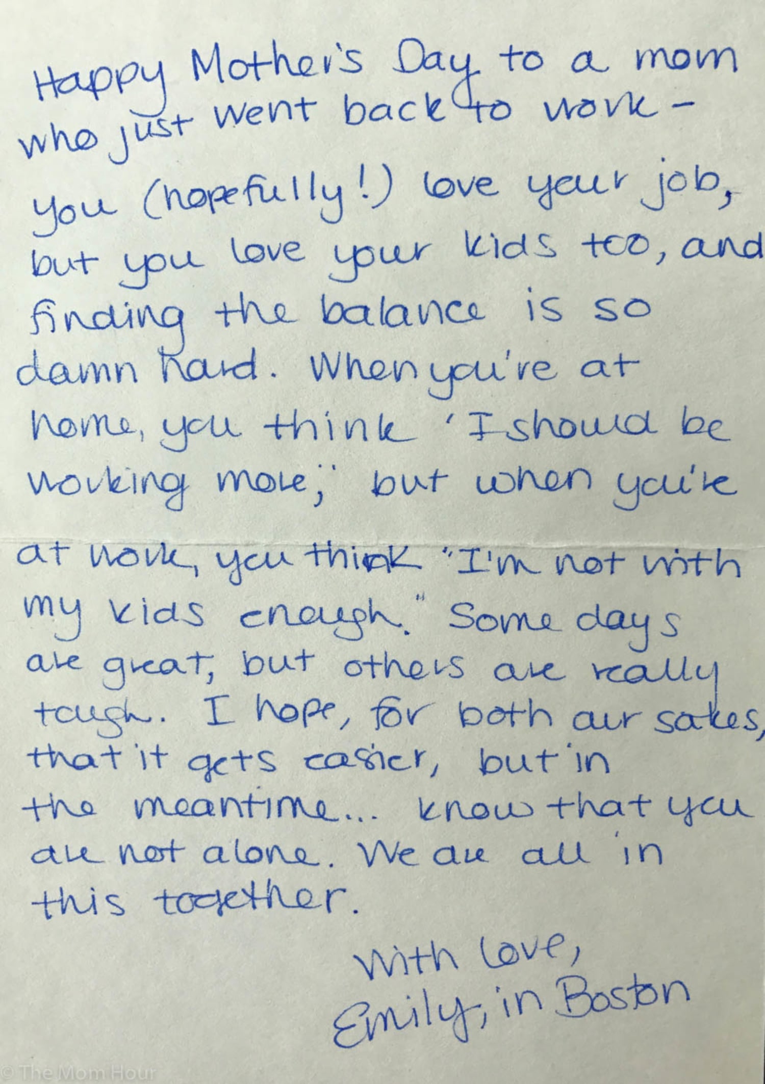 These handwritten Mothers Day letters prove moms have each others backs