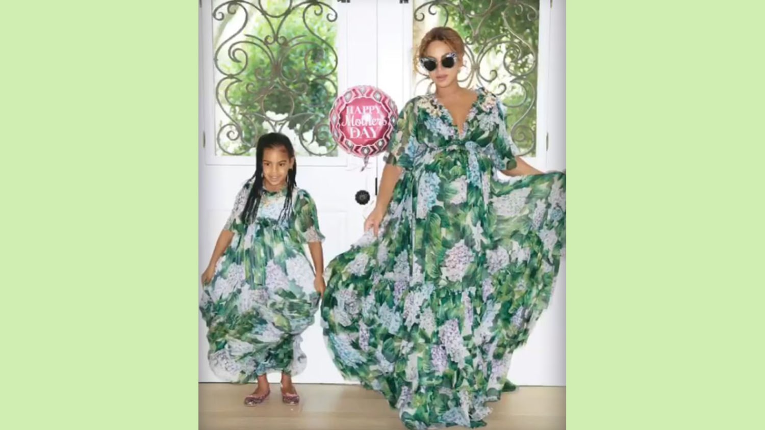 Beyonce and Blue Ivy do Mother's Day in $5,000 dresses Beyonce and Blue Ivy do Mother's Day in $5,000 dresses