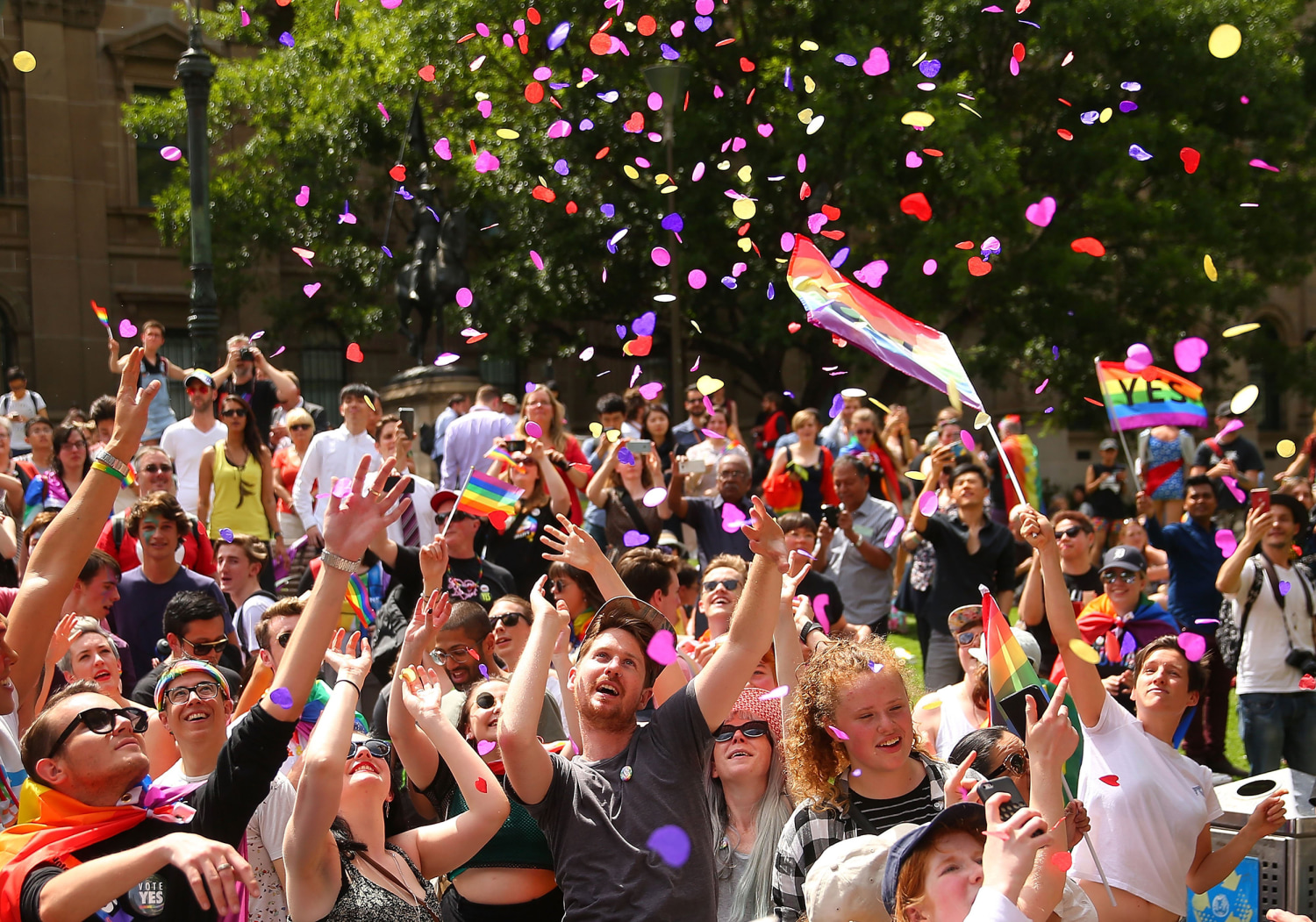 Australians celebrate majority support for same-sex marriage