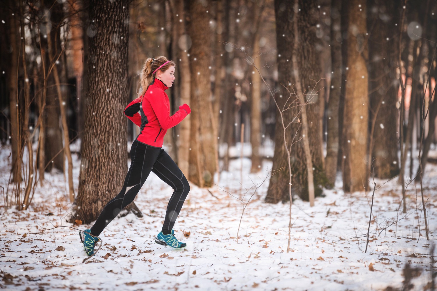 running in shorts in winter