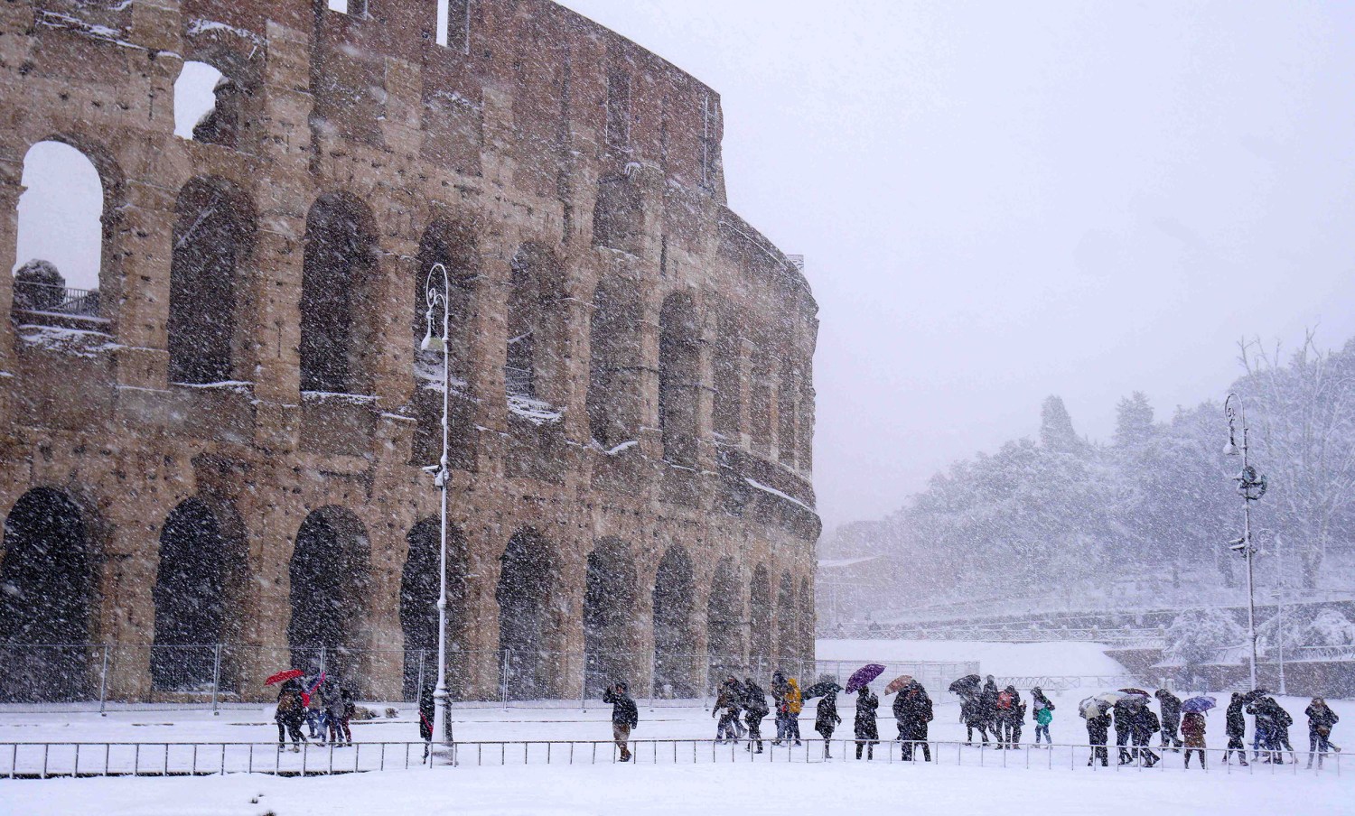 Rome After A Rare Snowfall Looks Like A Winter Wonderland