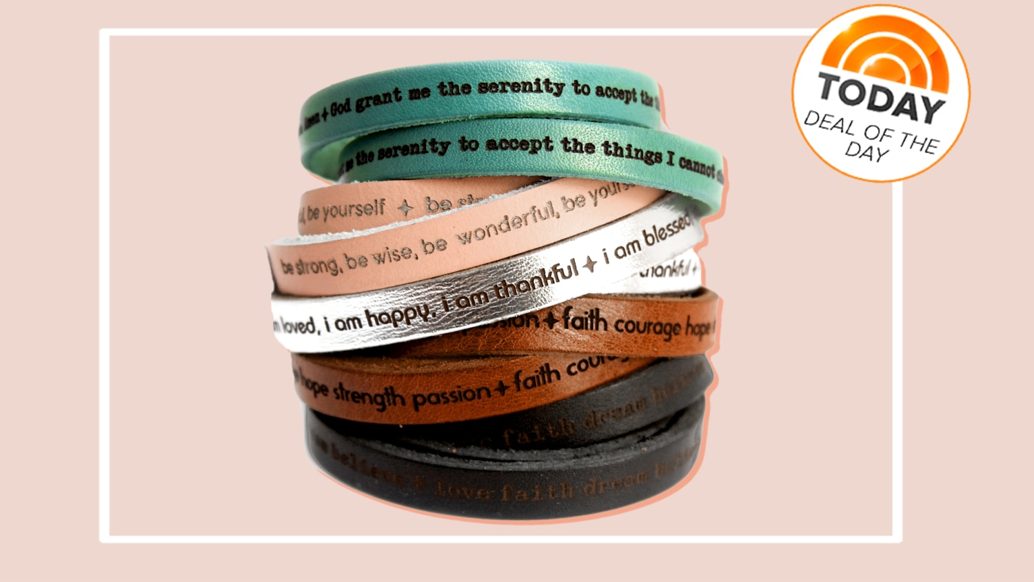  MTLEE 24 Pieces Inspirational Bracelets Gifts for