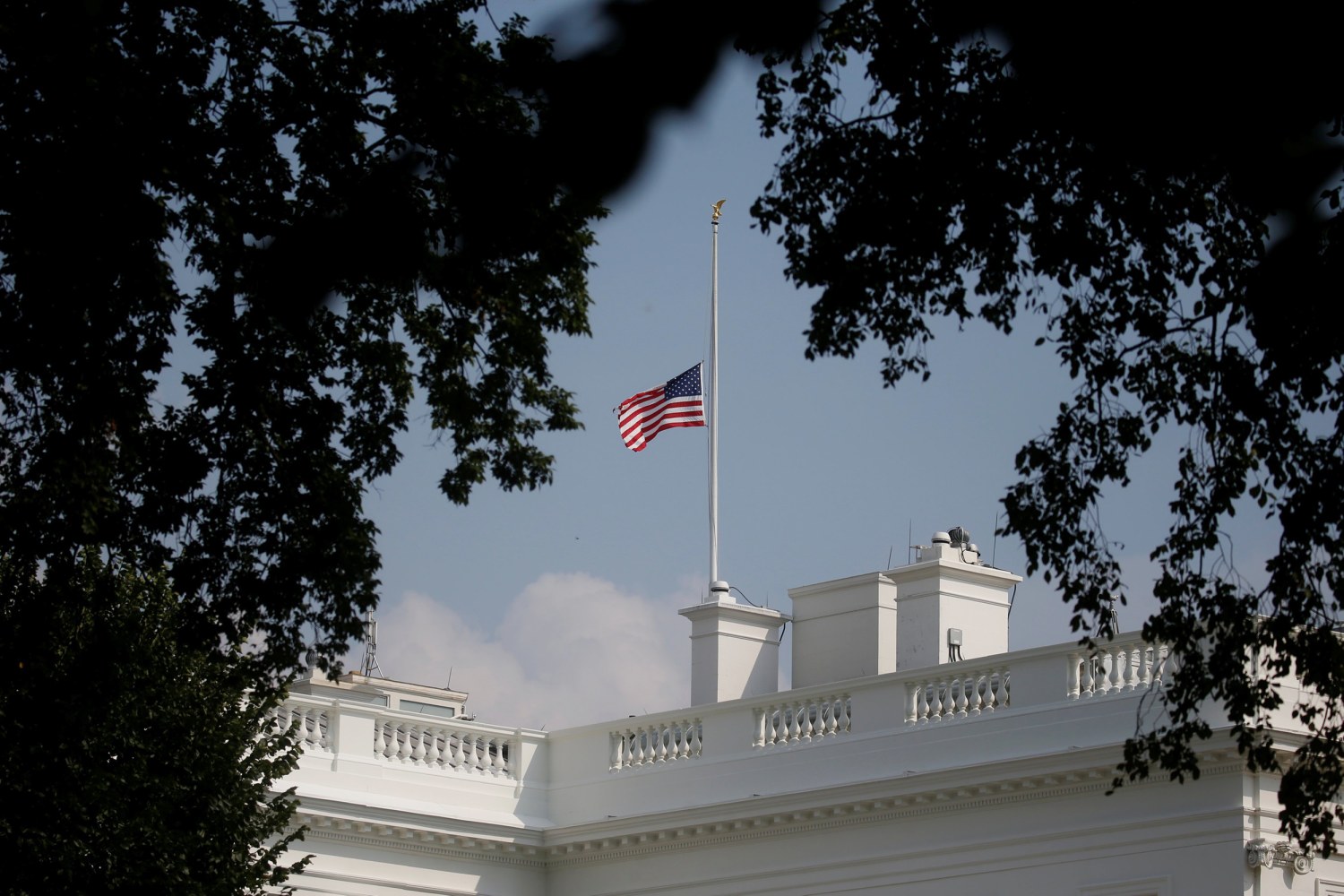 is the white house flag at half staff today