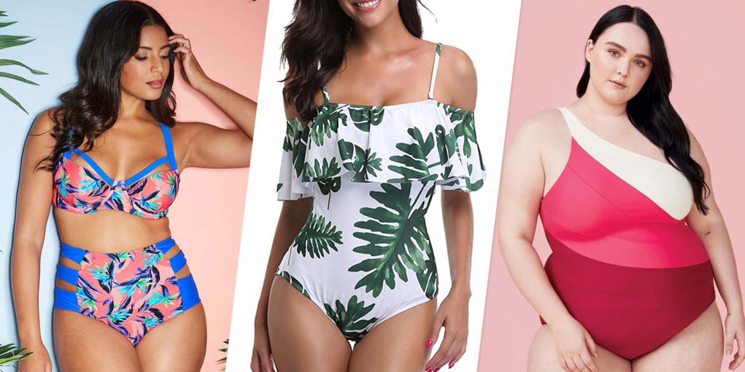 Plus Size Underwire Swim Dress For Women 2019 Two Piece