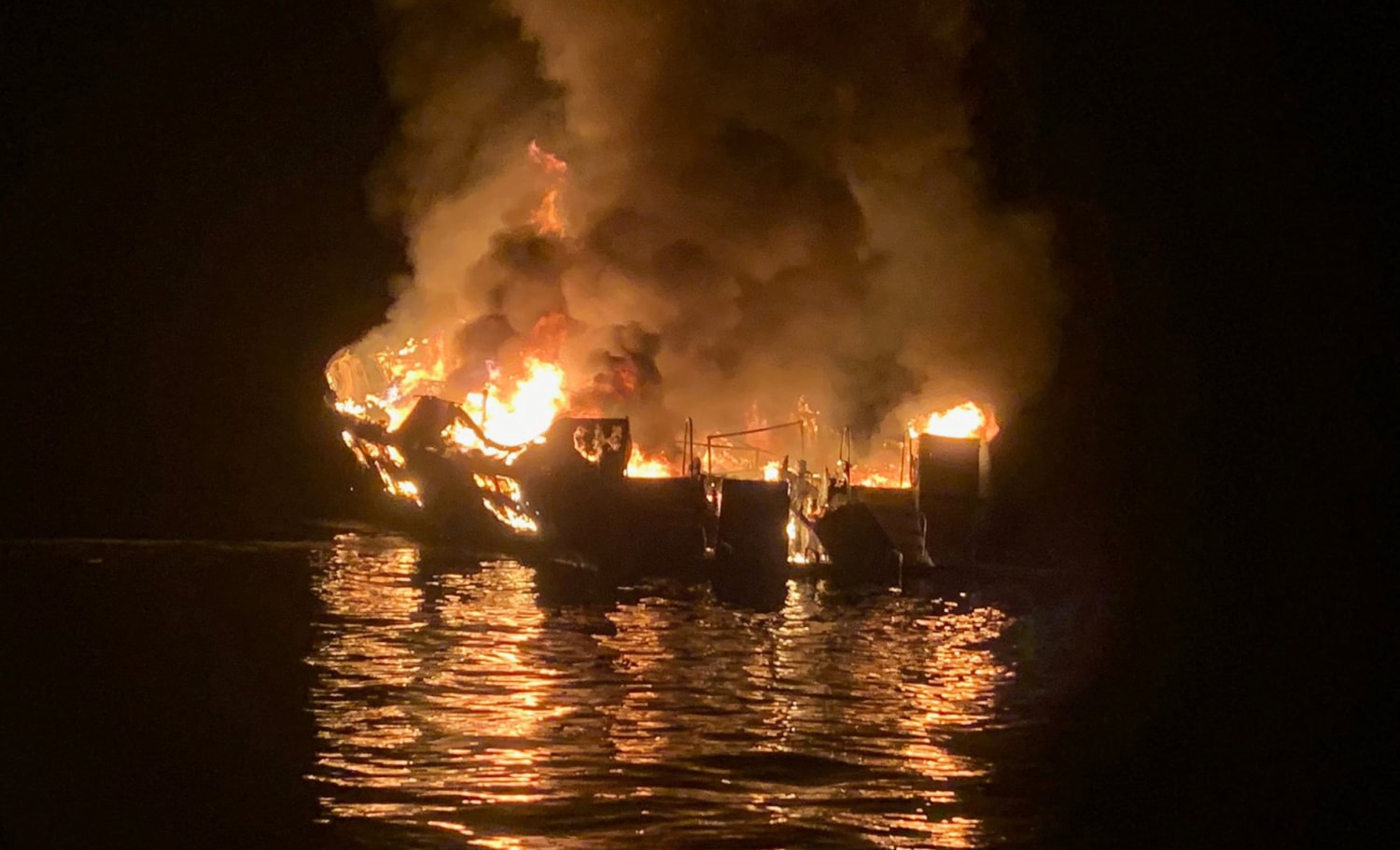 At least 8 dead dozens unaccounted for after boat catches fire