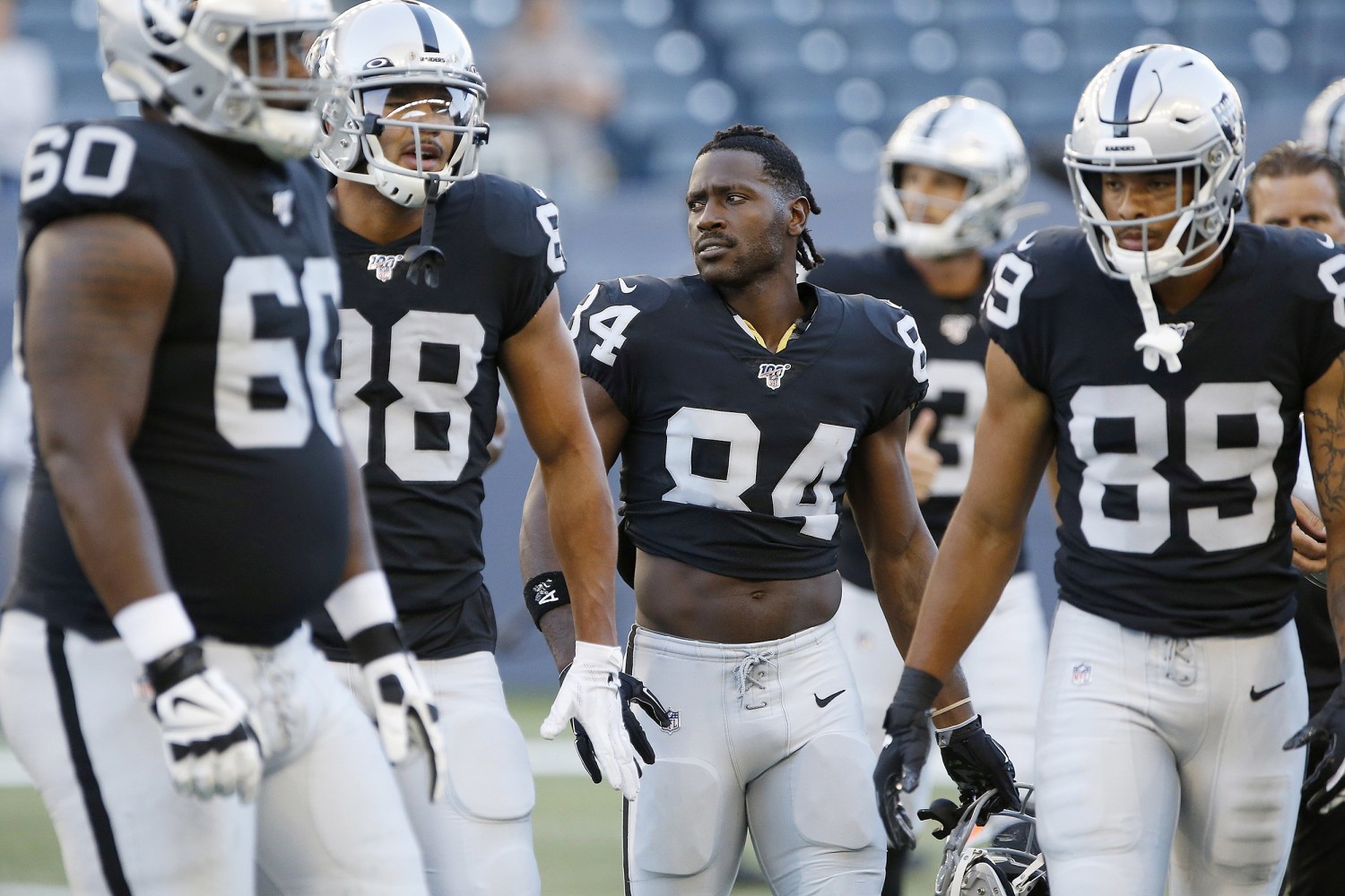 Raiders' officials remain mum on Antonio Brown's release