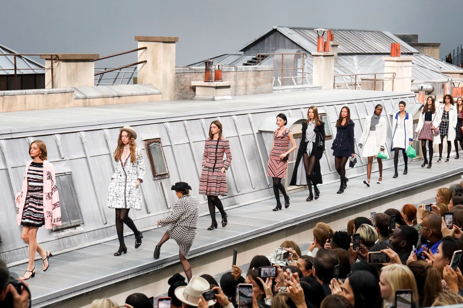 Gigi Hadid intercepts runway intruder during Chanel's Paris