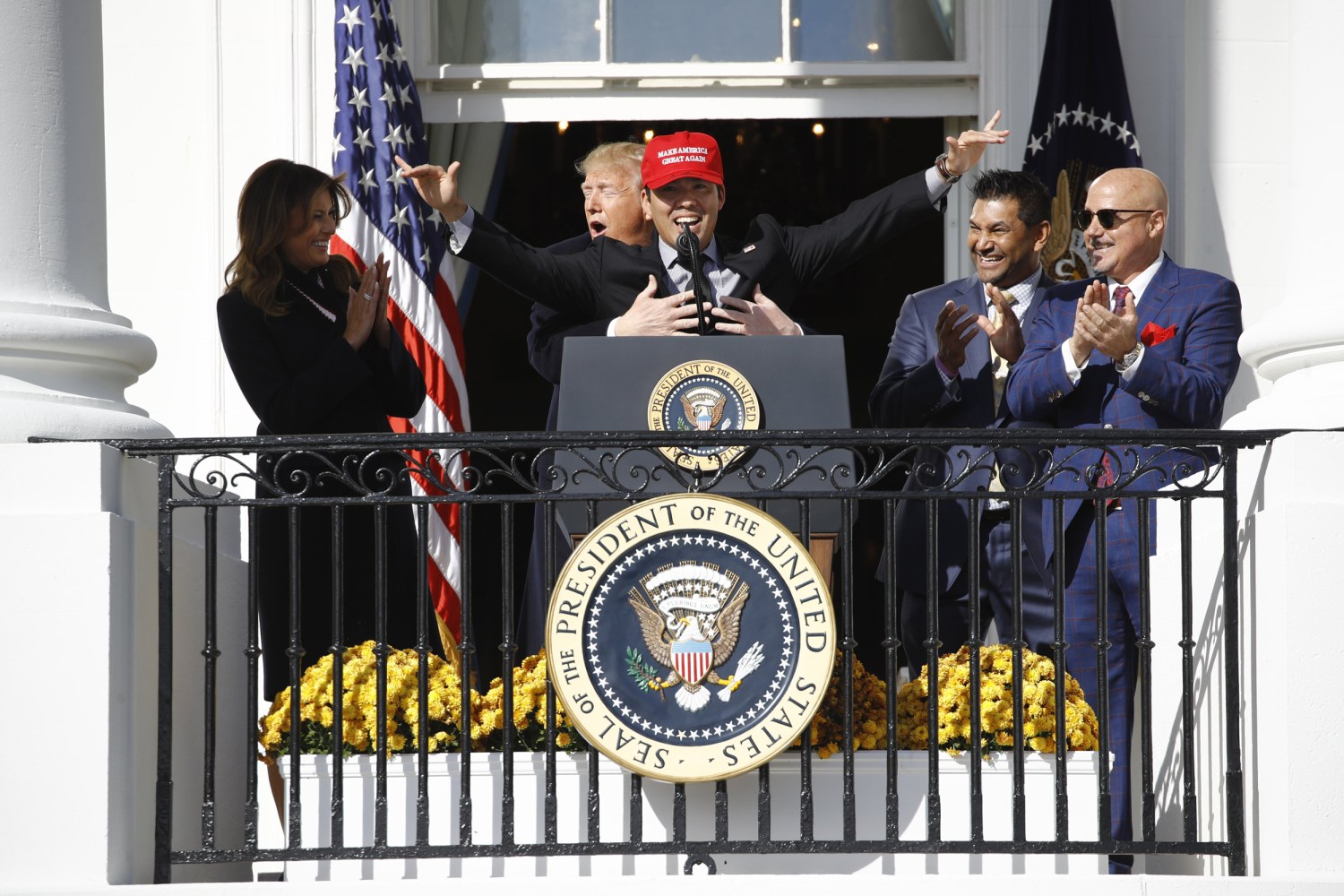 Donald Trump welcomes World Series champion Cubs to White House