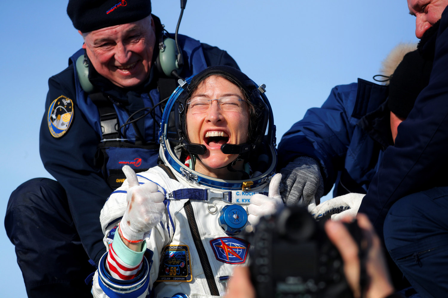 Record-Setting NASA Astronaut, Crewmates Return from Space Mission - NASA