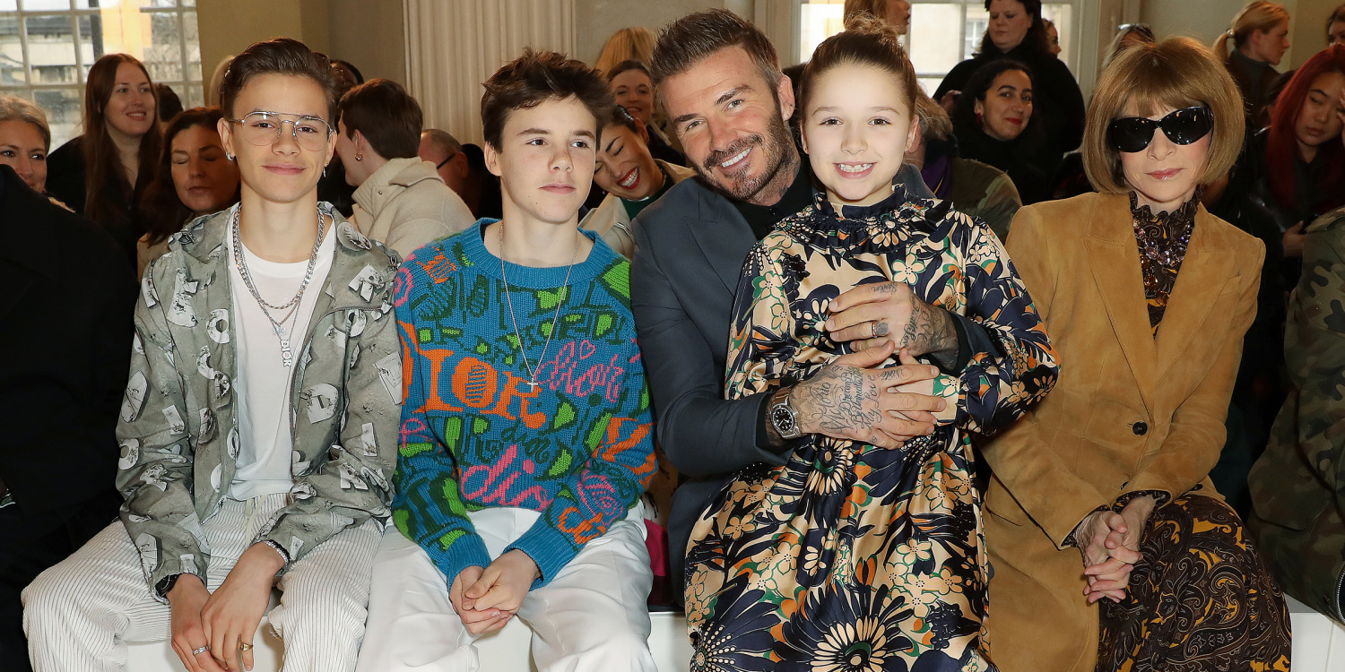 David Beckham & His Family Arrive At Victoria's Fashion Show In Paris –  Hollywood Life