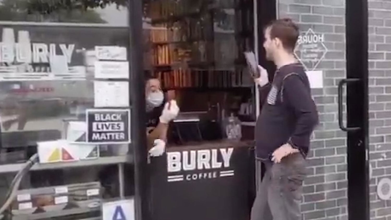 Video Shows White Man Demanding N Y C Coffee Shop Take Down Black Lives Matter Sign