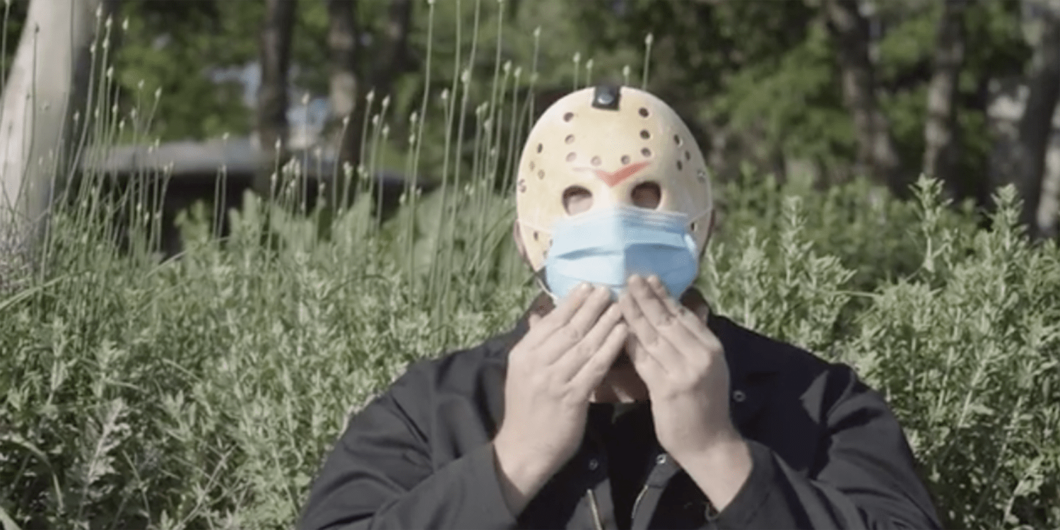 the 13th' villain Jason Voorhees stars in new encouraging wearing mask