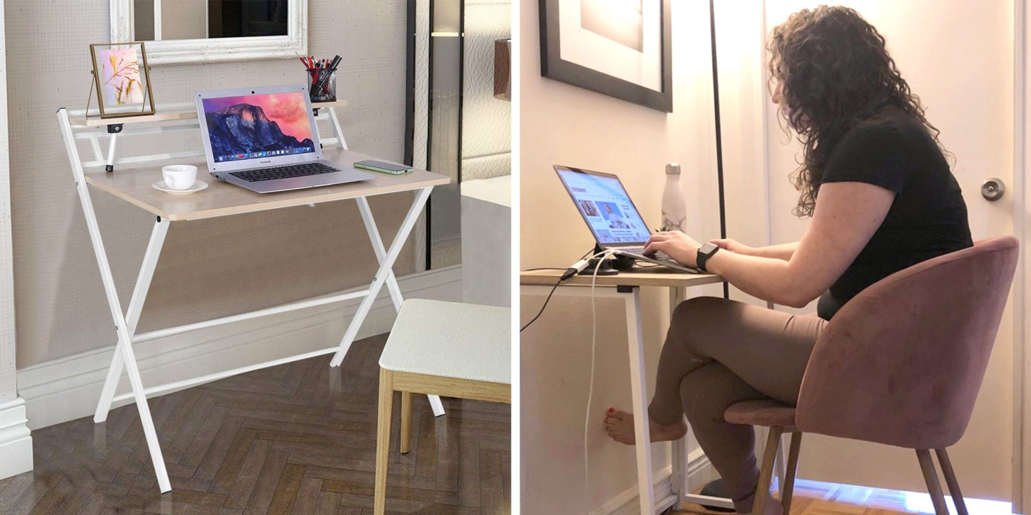 Details about   Slim Adjustable Standing Folding Lap Desk Work at Home Office 