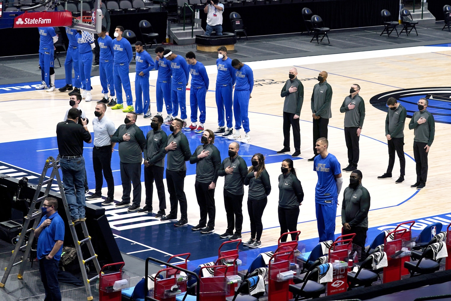 NBA says all teams must play national anthem after Dallas Mavericks stop  playing it