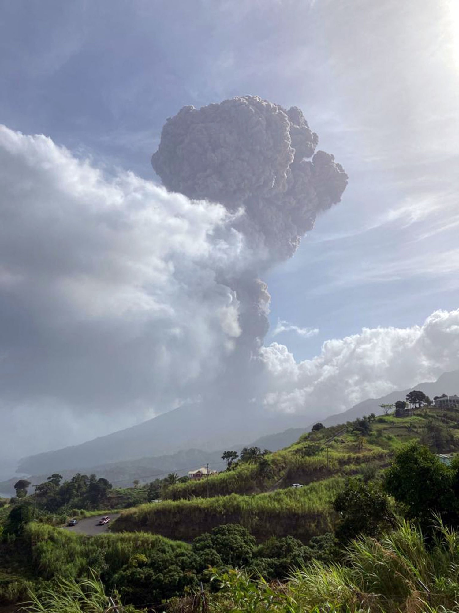 Explosive eruption rocks volcano on Caribbean's St. Vincent