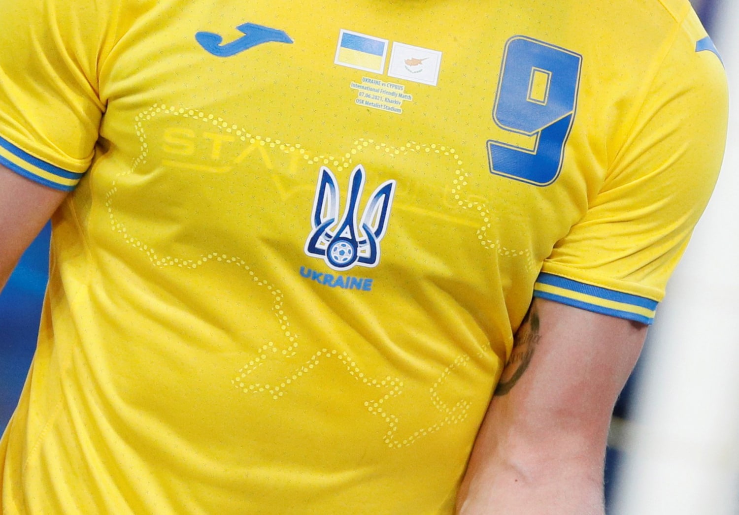 Ukraine's shirt maps out the message that Euro 2020 is about more