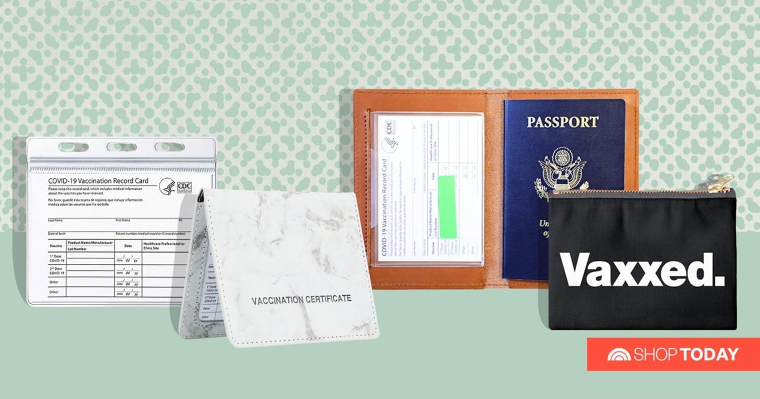 Black CDC Passport Holder,Passport and Vaccine Card Holder Combo， Passport and Vaccine Card Holder，Immunity Record Vaccine Card Case Waterproof Marble Pattern 