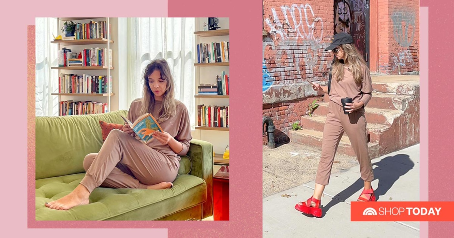  Fixmatti Women's 2 Piece Outfits Sweatsuit Knit Long Sleeve  Sweater Wide Leg Pants Loungewear Brown S : Clothing, Shoes & Jewelry