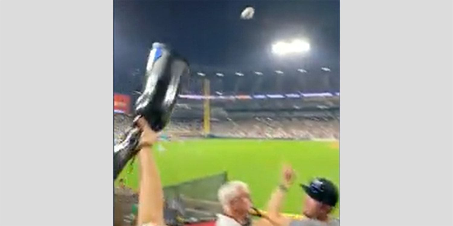 Chicago fan uses prosthetic leg to catch baseball tossed into stands at White Sox game