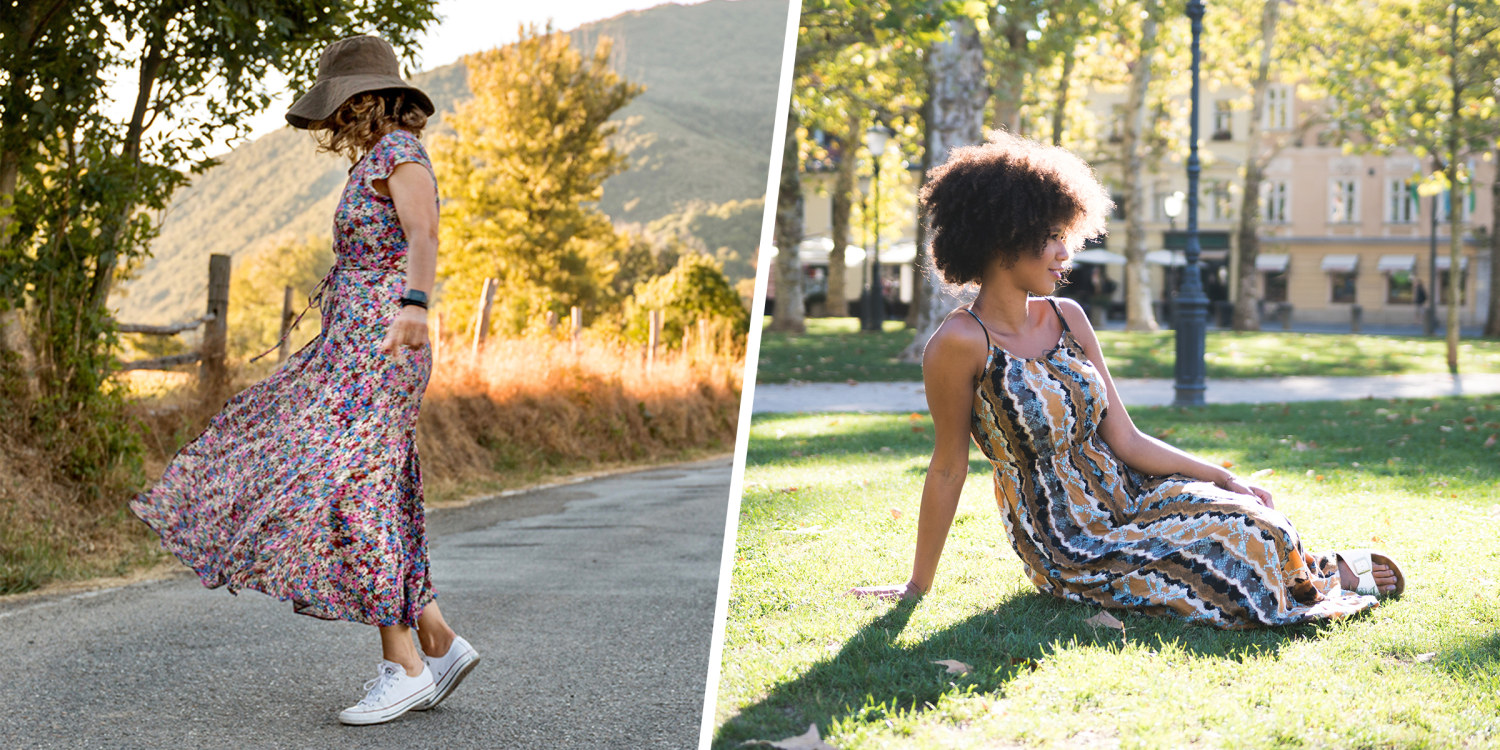 Long Flowy Dresses for Summer  Flowy dress long, Petite outfits