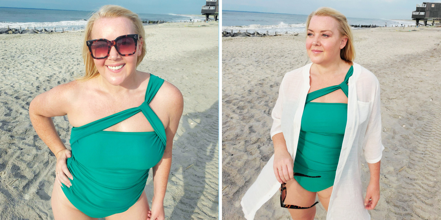 This  tankini swimsuit and cover-up is perfect for summer