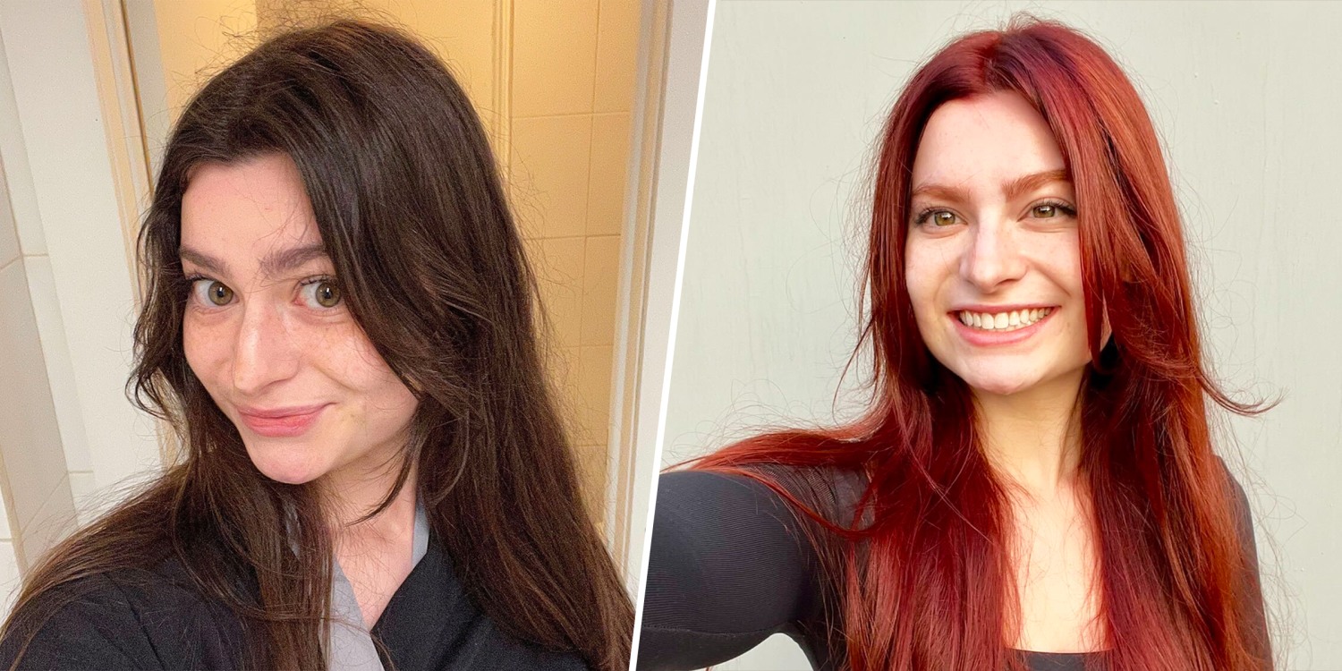 Hair Transformation From Brunette to Red! At Home Red Copper Hair