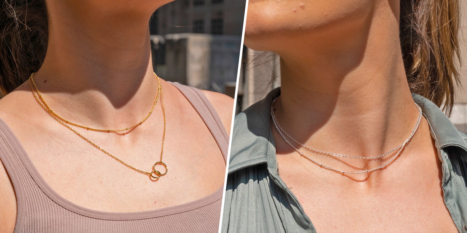 Gold Plated Open Link Necklace – STONE AND STRAND