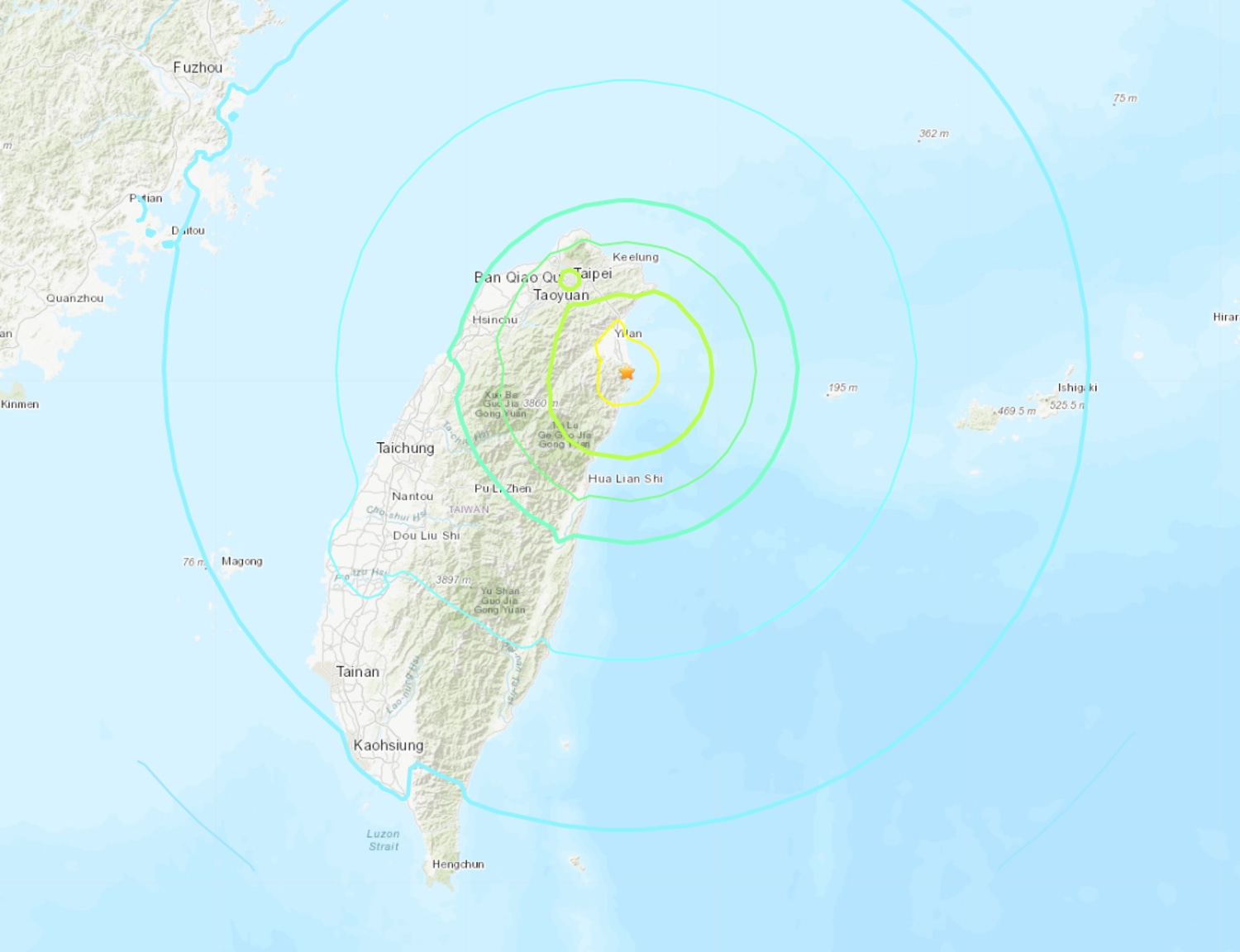 Earthquake Hits Taiwan No Damage Reported