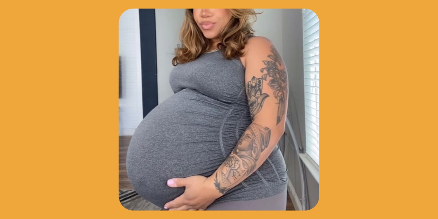Pregnant woman's TikTok shows how much baby bump grows in 1 week