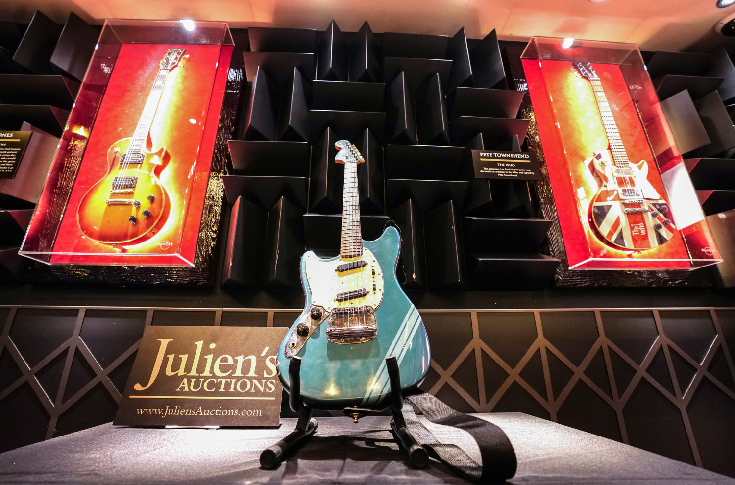 Rock girl with an electric guitar print by Editors Choice