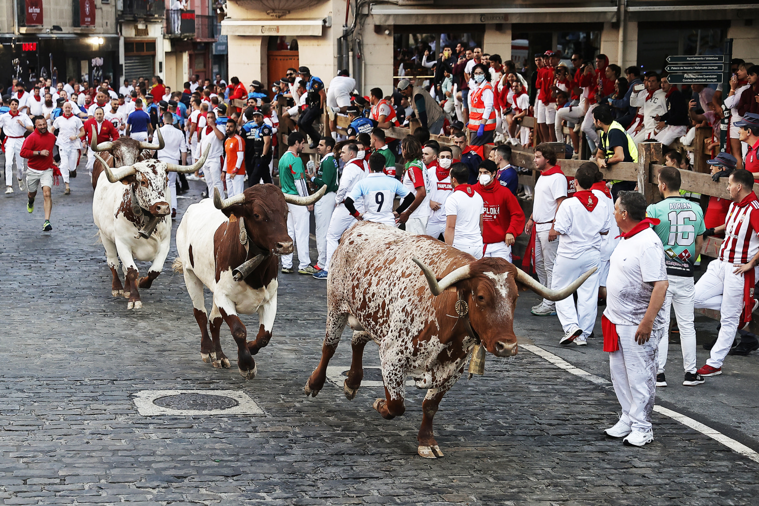 The course of the Running of the Bulls 