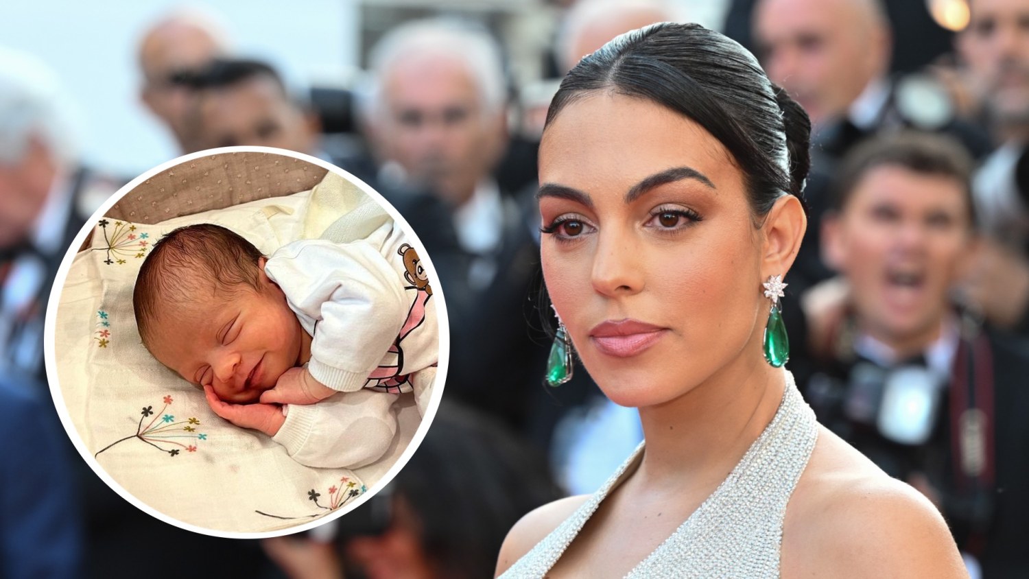 Imágenes del día: el carísimo babero de Dior de la hija pequeña de Georgina  Rodríguez y Cristiano Ronaldo